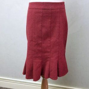 The Limited wool maroon skirt size 0 (H3)